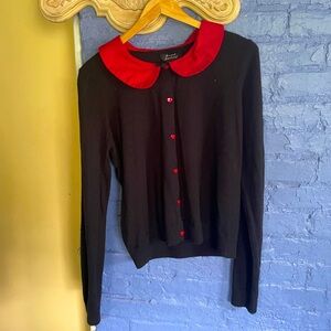 Black and red hot topic cardigan